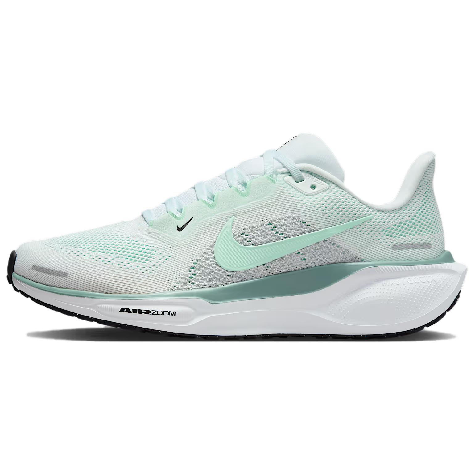 Nike Pegasus 41 Abrasion Resistant Low Top Casual Running Shoes Women's White Green