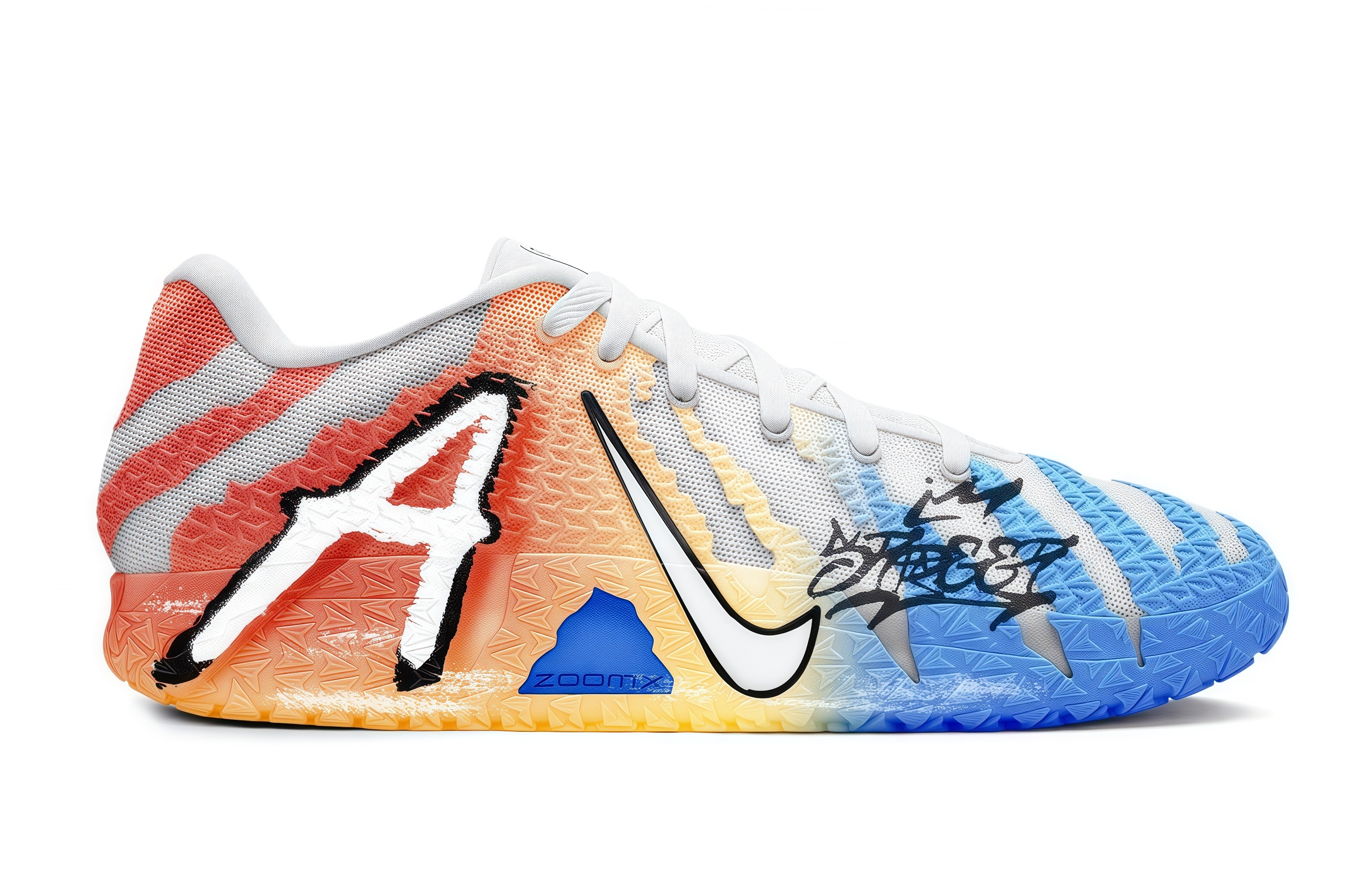 Nike Ja Morant 3 Graffiti Lock Low top Basketball Shoes Unisex Orange Blue купить в интернет-магазине Yoocart с быстрой доставкой по России.