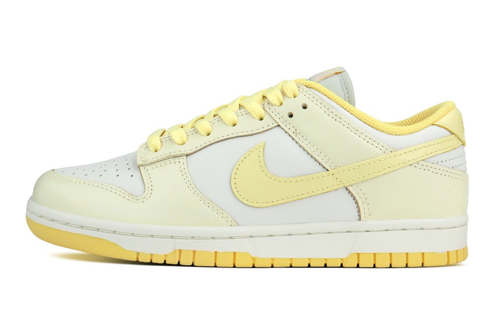 Nike Dunk Low-Top Skateboard Shoes Women's Yellow White