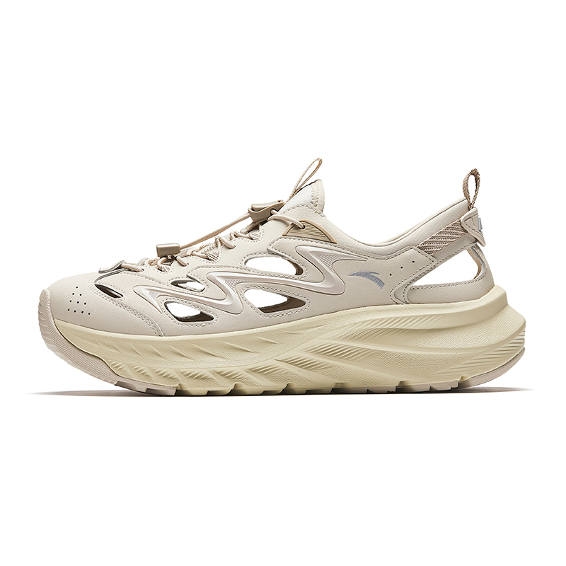 Anta Slip Resistant Breathable Height Increasing Abrasion Resistant Lightweight River Trekking Shoes Men's Beige