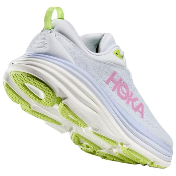 HOKA ONE ONE Bondi 8 Anti-Slip Wear-Resistant Low-Top Casual Running Shoes Women's Blue Pink
