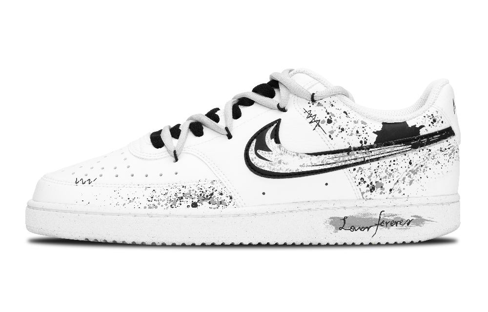 Nike Court Vision 1 Anti Slip Wear Resistant Low Top Skateboard Shoes Men's White