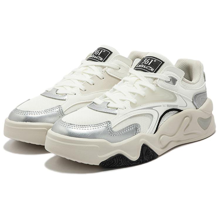 361° Anti-Slip And Wear-Resistant Breathable Low-Top Skateboard Shoes Women's White