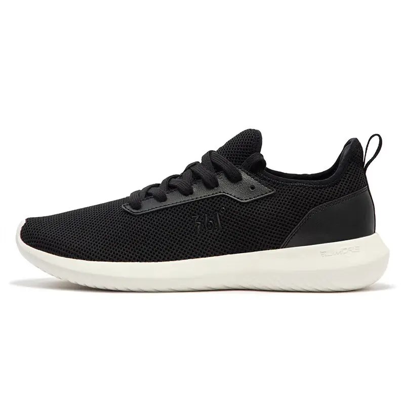 361° Breathable And Lightweight Low top Casual Running Shoes Men's Black White