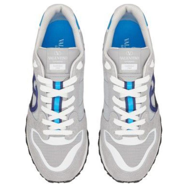 Valentino Vlogo Low Top Sports Casual Shoes Men's Blue Gray