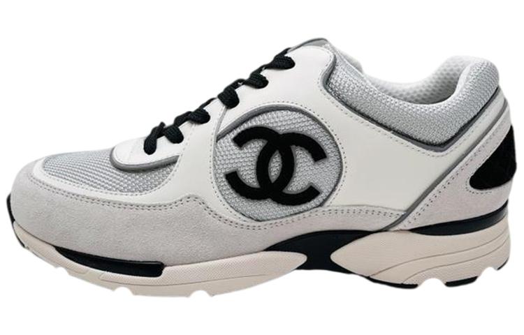CHANEL Sneaker 'White Light Grey Black' Women's