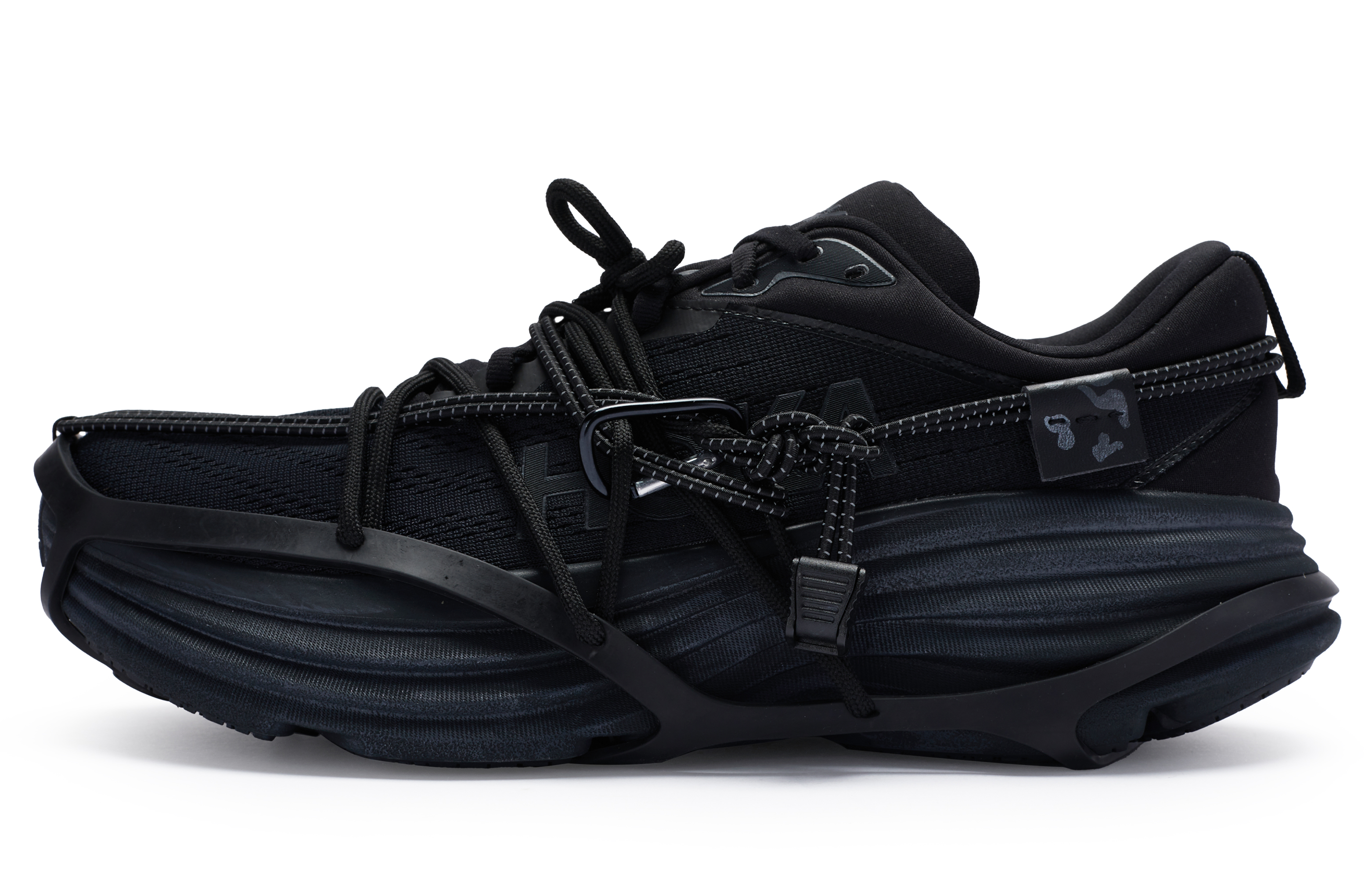 HOKA ONE ONE Bondi 8 Slip-Resistant Low-Top Casual Running Shoes Men's Black