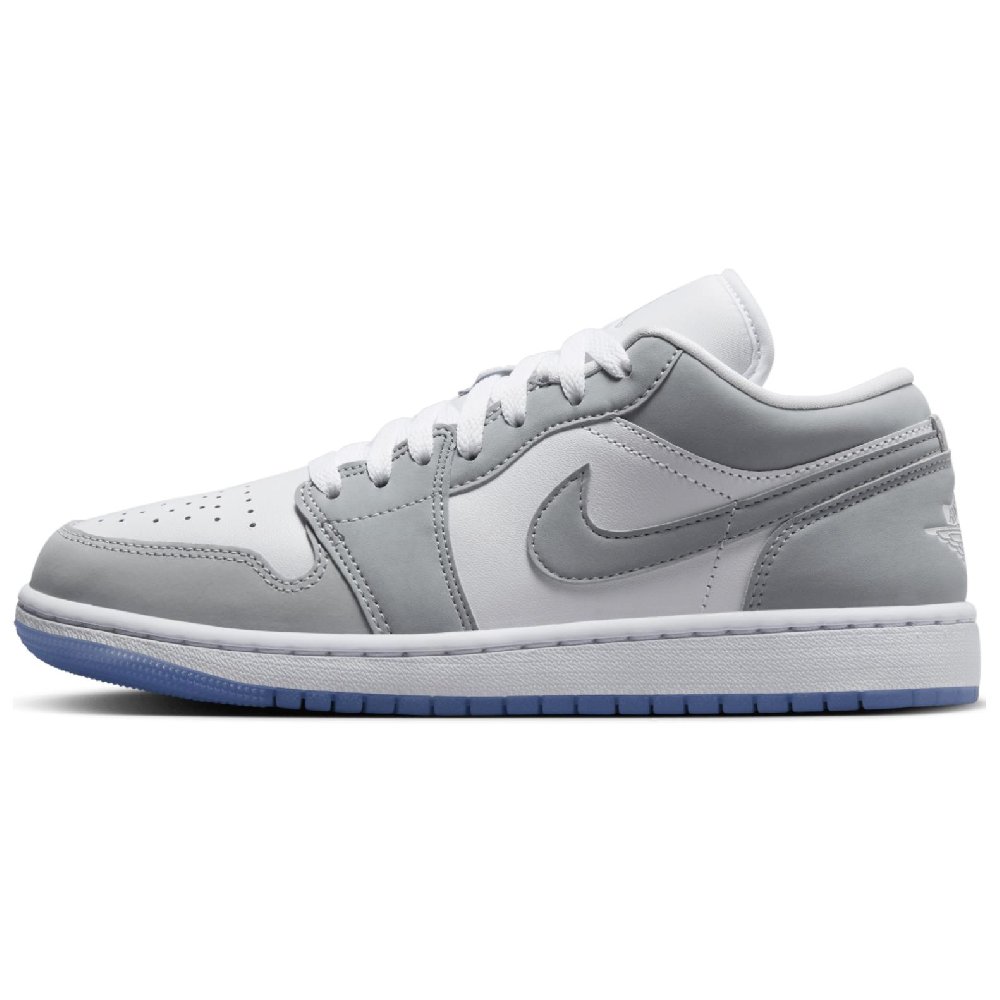 Jordan Air Jordan 1 Anti-Slip Wear-Resistant Low-Top Vintage Basketball Shoes Women's White Gray