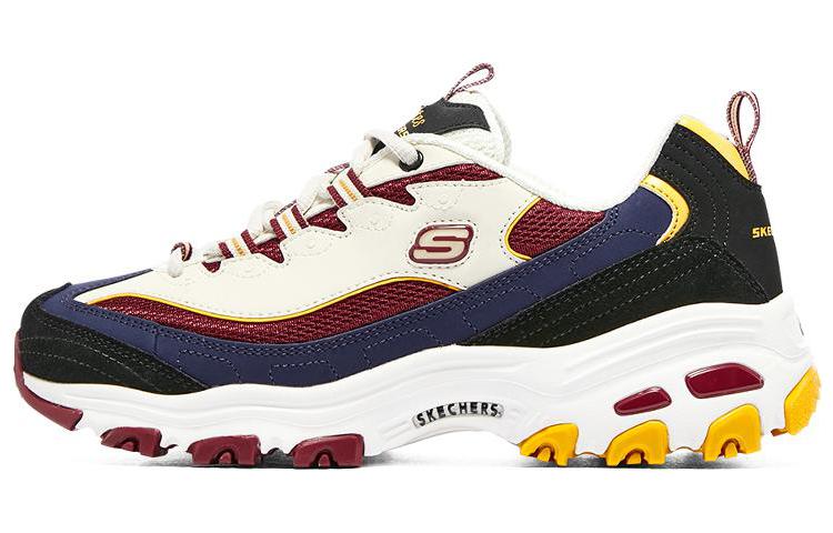 Skechers D'LITES 1.0 Running Shoes 'White Navy Red' Women's