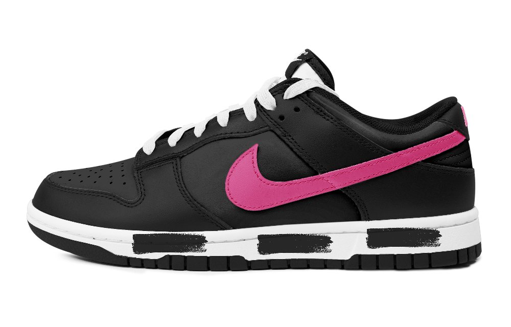 Nike Dunk Anti-Slip Wear-Resistant Low-Top Skateboard Shoes Unisex Black