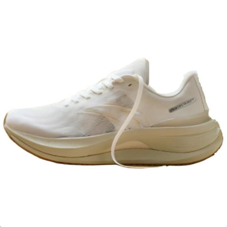 Anta Cushioned Slip-Resistant Low-Top Running Shoes Men's White Gray