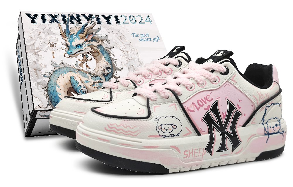 MLB Chunky Liner Low-Top Skateboard Shoes Unisex Pink