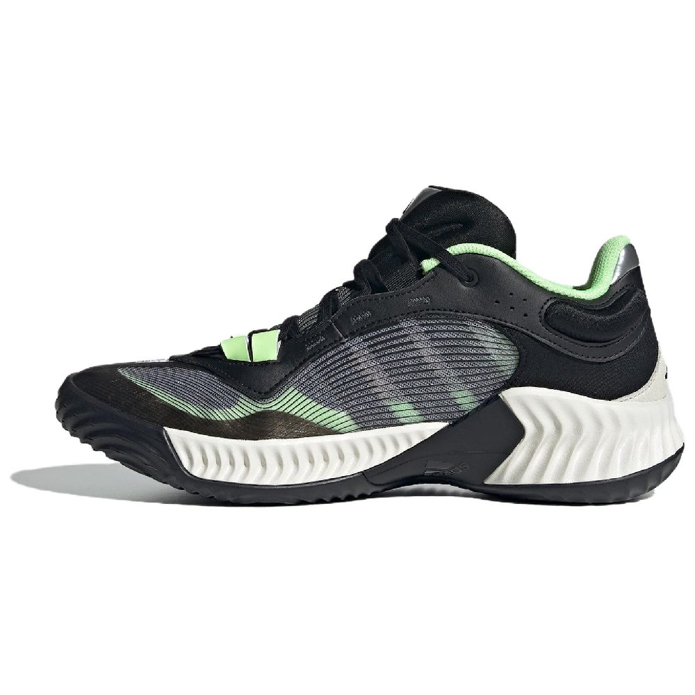 Adidas Cushioning Wear-Resistant Low-Top Basketball Shoes Unisex Black
