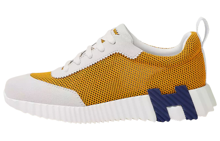 HERMES Bouncing Slip Resistant Low Top Casual Shoes Women's Yellow