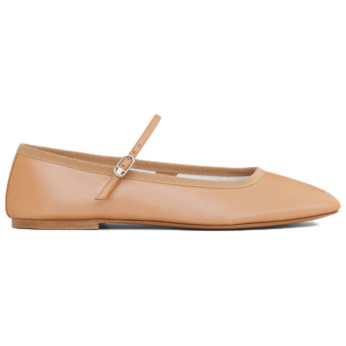 CELINE Flat Mary Jane Shoes Women's Brown