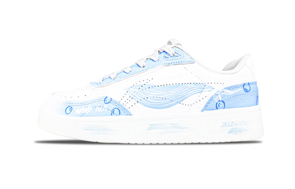 LiNing Su Slip Resistant Cushioning Lightweight Low Top Skateboard Shoes Women's Ocean Blue