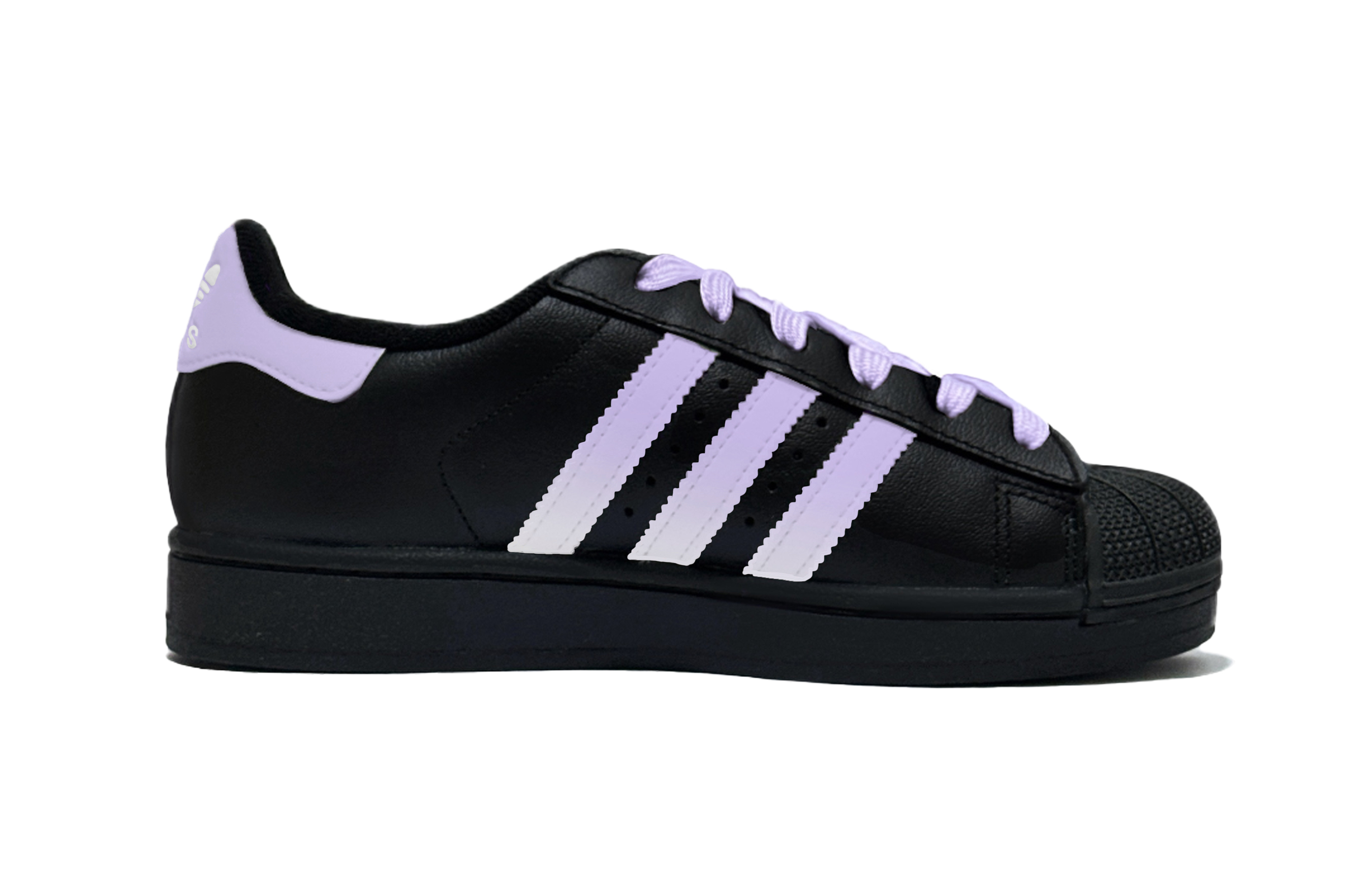 Adidas Originals SUPERSTAR Purple Bubbles Shell Head Quick Dry Low top Skateboard Shoes Women's Black Purple
