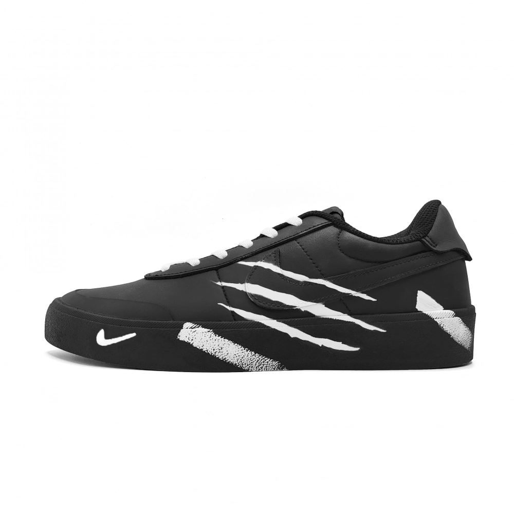 Nike Court Shot Trace Abrasion Resistant Low top Skateboard Shoes Unisex Black White