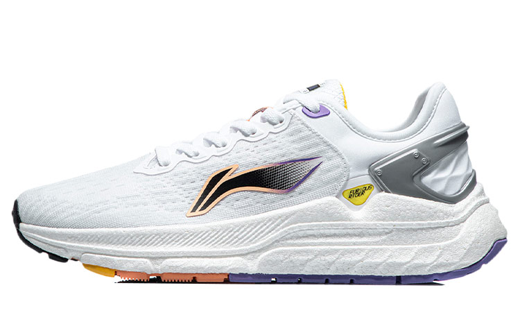 LiNing Casual Shoes Women's Low-Top Standard White/Neon Orange