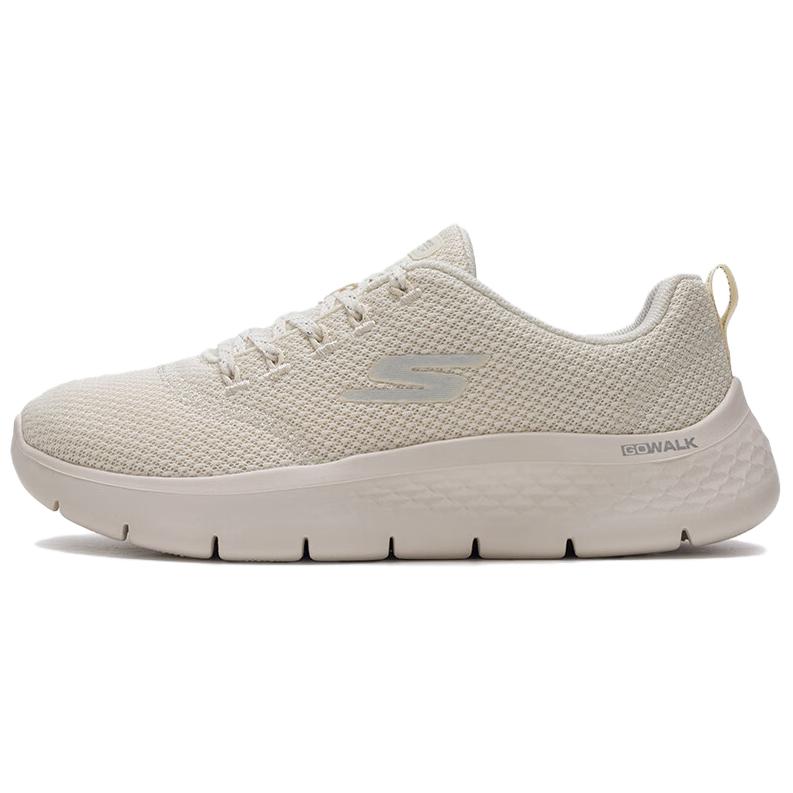 Skechers Go Walk Fle Cushioning Abrasion Resistant Breathable Low top Running Shoes Women's Ecru