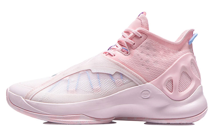 LINING Cicada Wing Basketball Shoes Men Mid-Top Primrose Pink/Light Pink