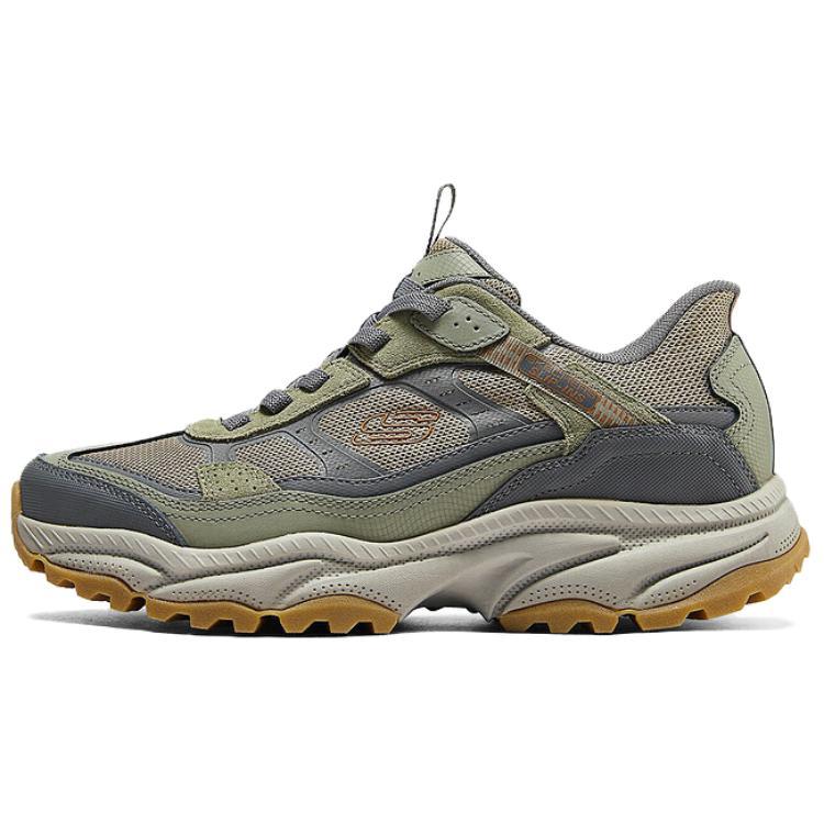 Skechers OUTDOOR MENS Anti-Slip Wear-Resistant Low-Top Outdoor Shoes Men's Olive Gray