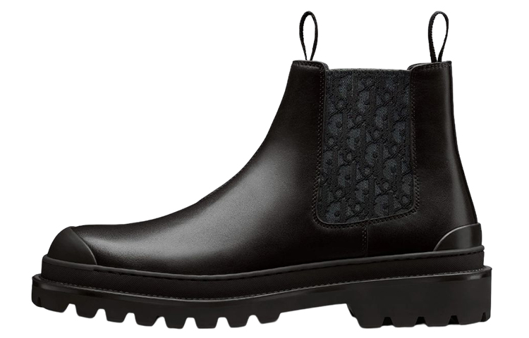 DIOR Explorer Chelsea Boot Black Black DIOR Oblique Motif