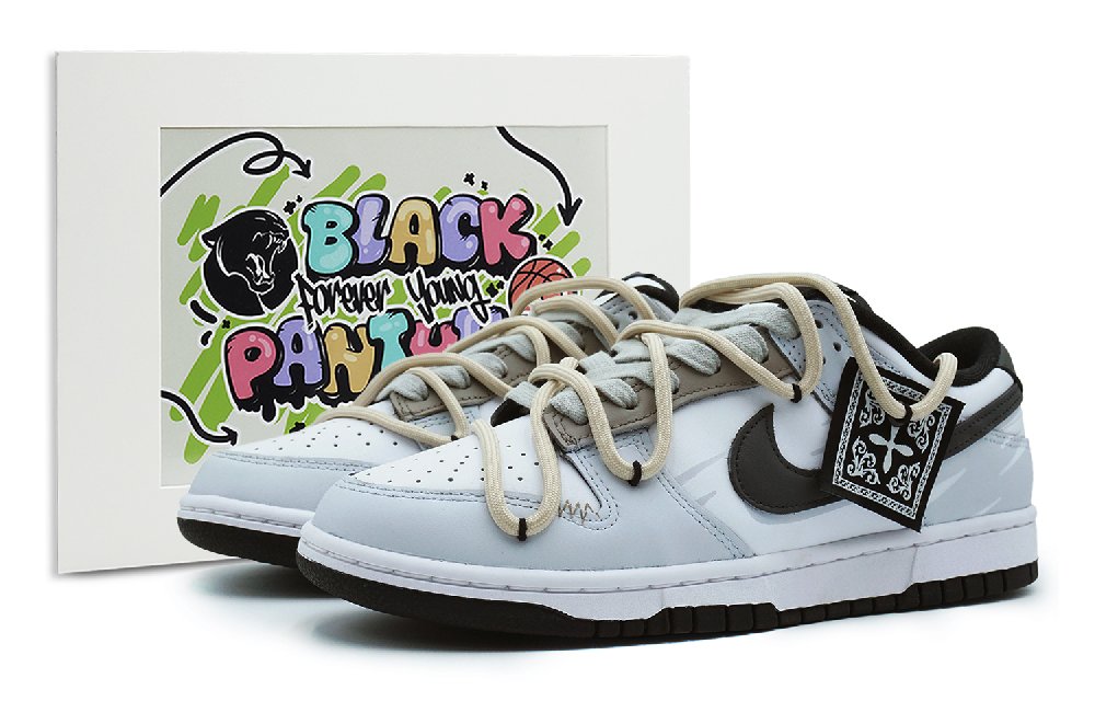 Nike Dunk Low Wear-resistant And Lightweight Low-Top Skateboard Shoes GS Blue White