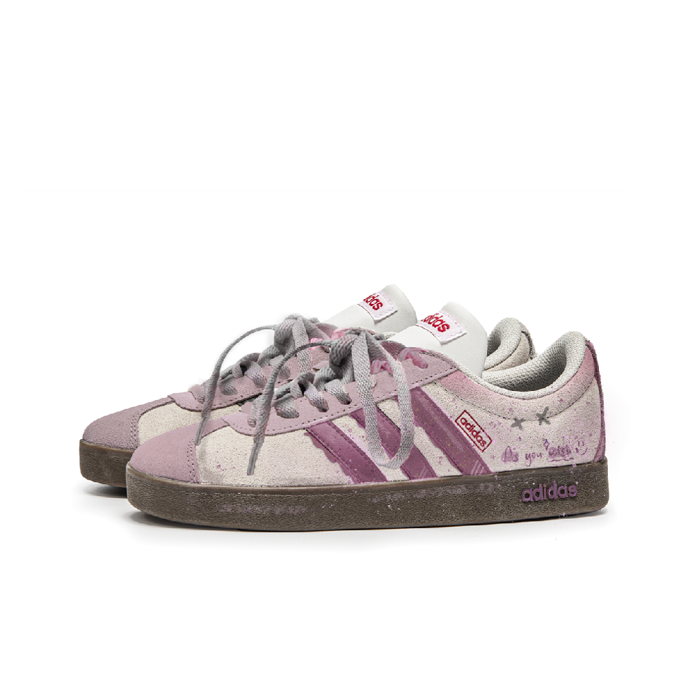 Adidas Neo VL Court Lifestyle Skateboard Shoes Unisex Low Top Pink/White