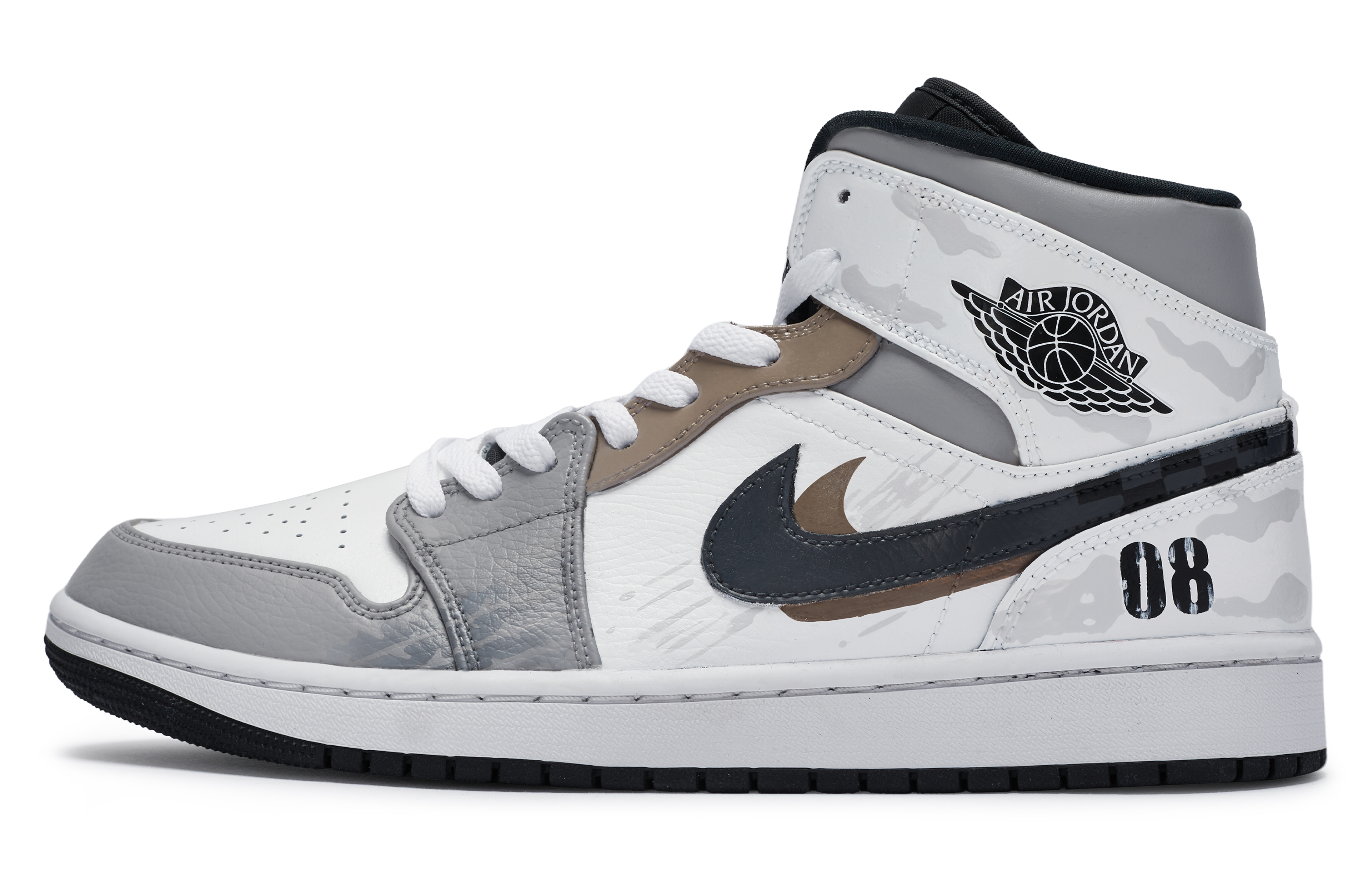 Jordan Air Jordan 1 Vintage Basketball Shoes Men's Mid top Brown