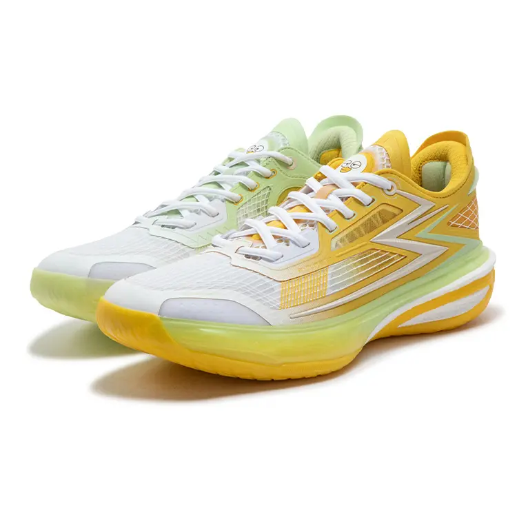 361° Blitz BB Slip Resistant, Abrasion Resistant, Lightweight Low top Basketball Shoes Men's Yellow Green Mismatched