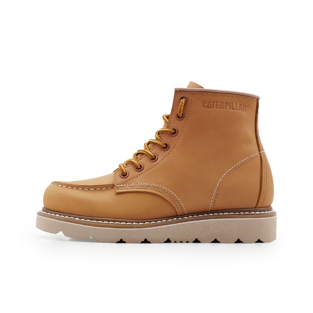 CAT Tradesman Mid WOS B4C SS23 Slip-Resistant Short Outdoor Boots Women's Apricot