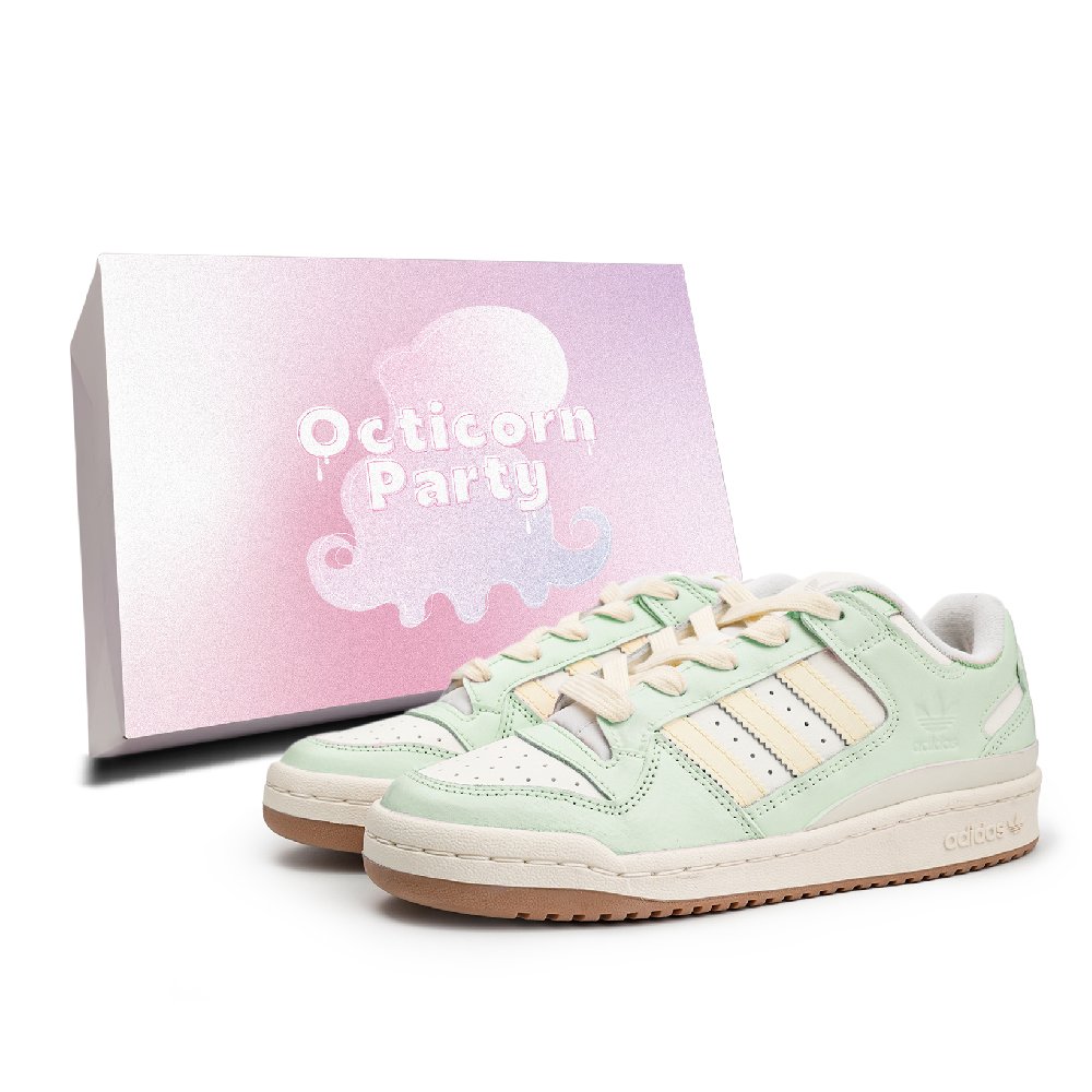 Adidas Originals FORUM Cushioning, Wear Resistant Low Top Skateboard Shoes Unisex Pool Snow Milk Green