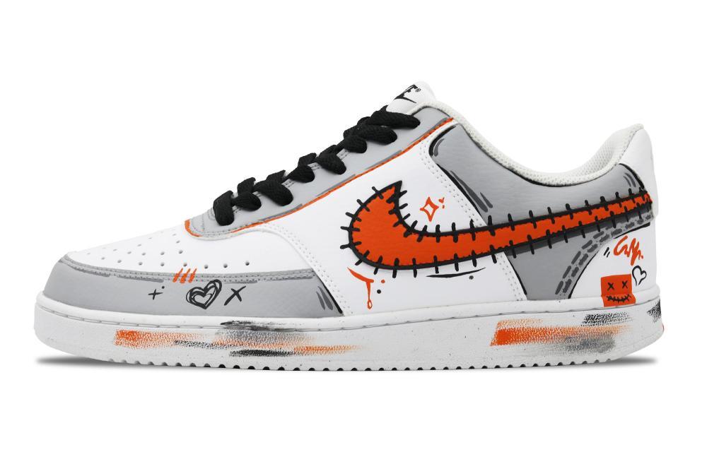 Nike Court Vision 1 Warm Luminous Slip-Resistant Low-Top Skateboard Shoes Unisex Gray White