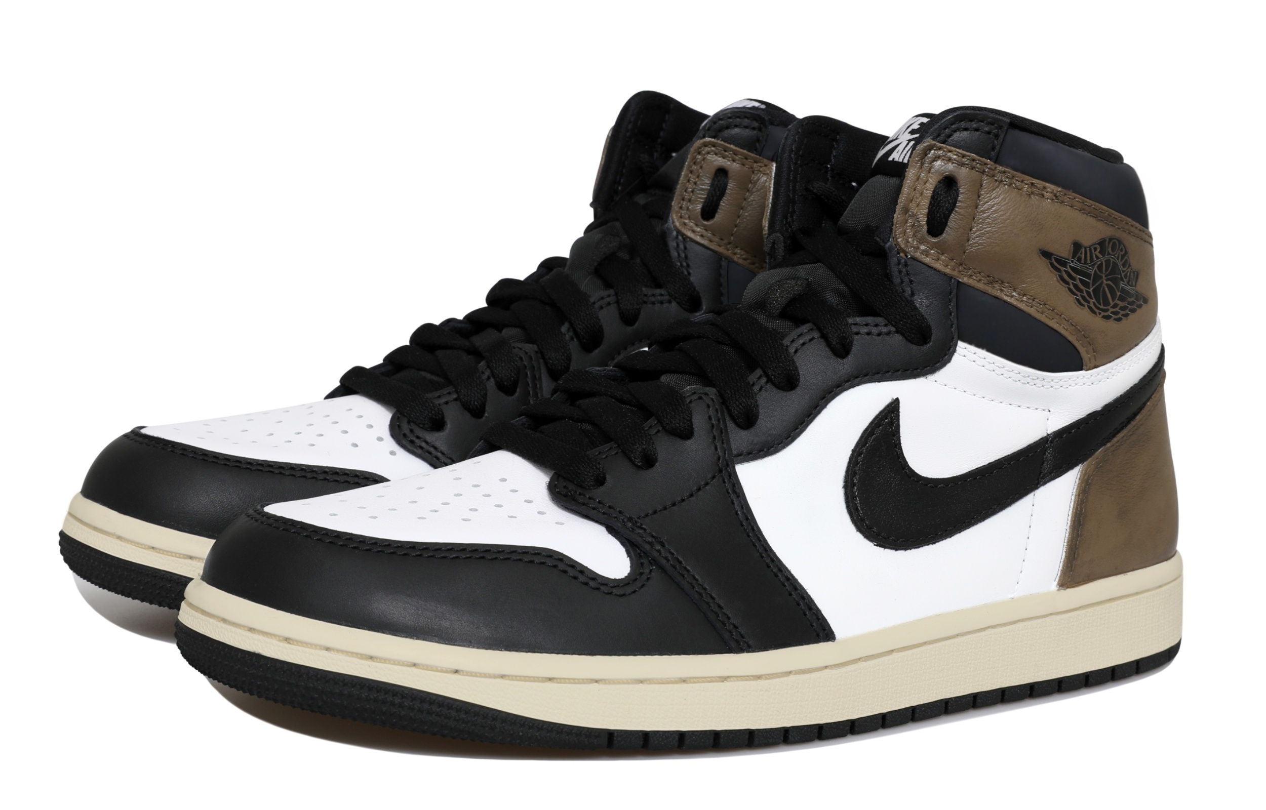 Jordan Air Jordan 1 Black Mocha Cushioning Anti-Slip And Wear-Resistant High-Top Vintage Basketball Shoes Men's Black купить в интернет-магазине Yoocart с быстрой доставкой по России.