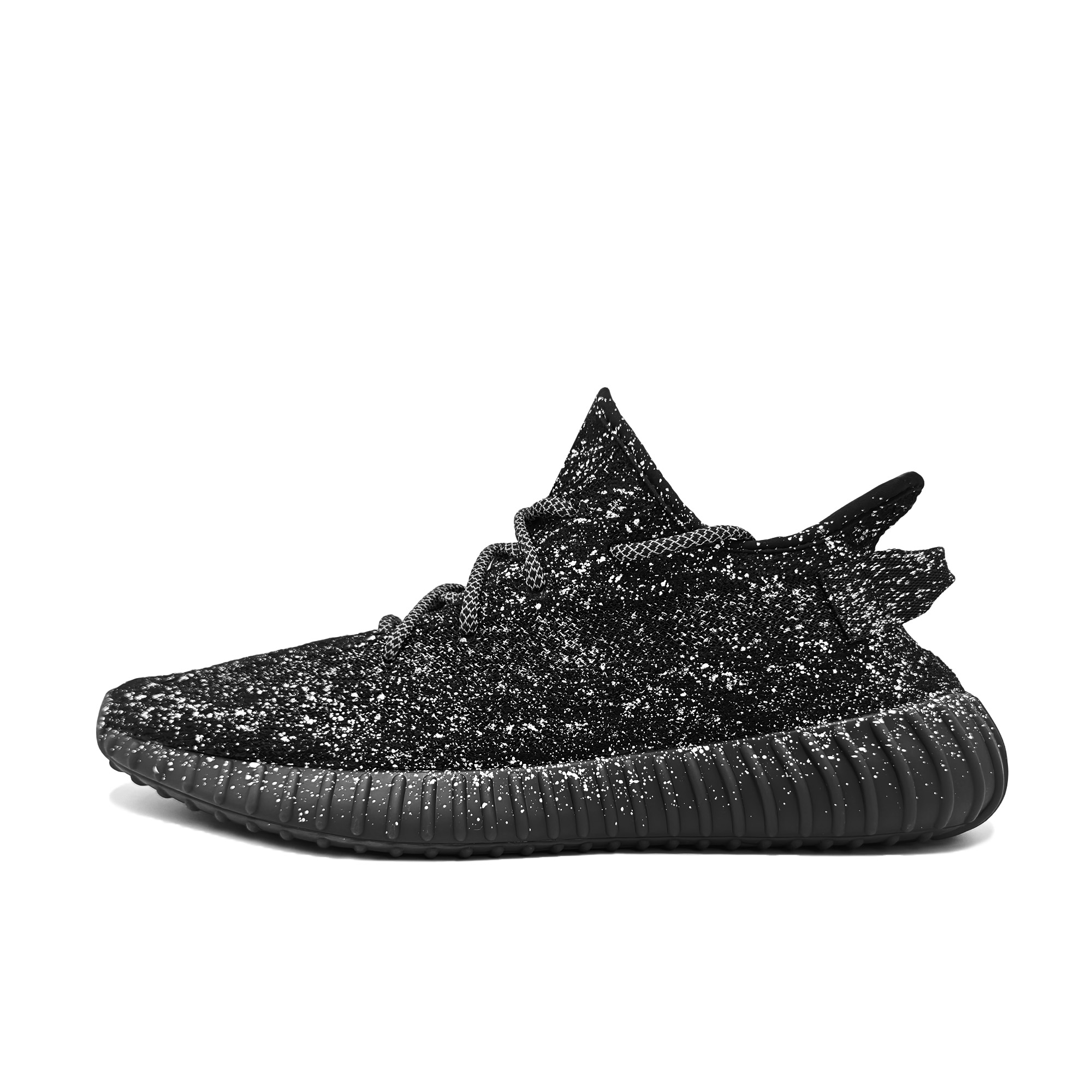 Adidas Originals Yeezy Boost 350 V2 Galaxy Full Of Stars Cushioning, Wear Resistant Low top Casual Shoes Unisex Black
