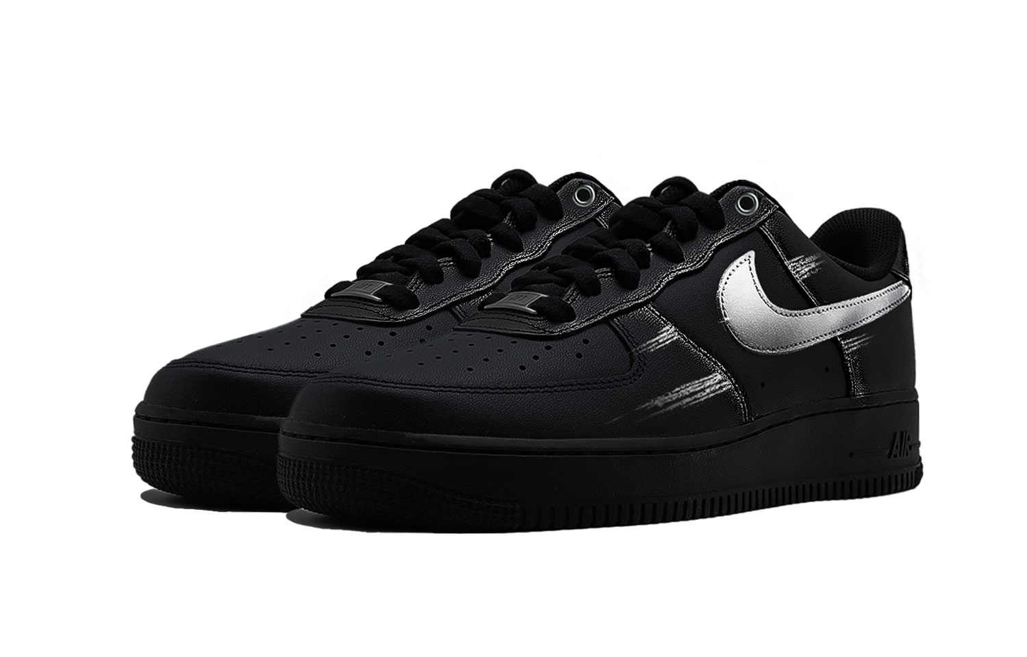 Nike Air Force 1 Skateboard Shoes Unisex Low top Black/Silver купить в интернет-магазине Yoocart с быстрой доставкой по России.