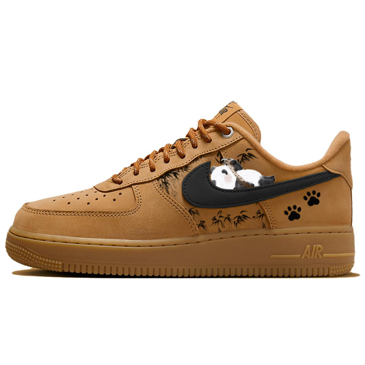 Nike Air Force 1 Slip-Resistant Low-Top Skateboard Shoes Women's Brown