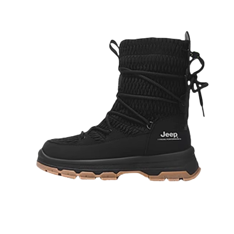 Jeep JEEP Warm And Wear-Resistant Short Snow Boots Unisex Black