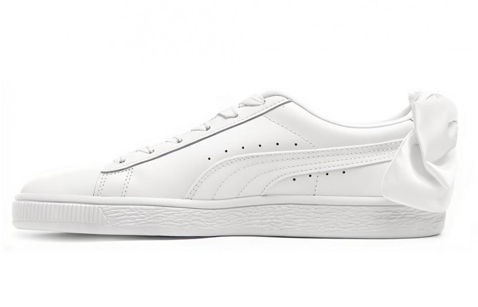 PUMA Basket Bow Triple White Leather Women's