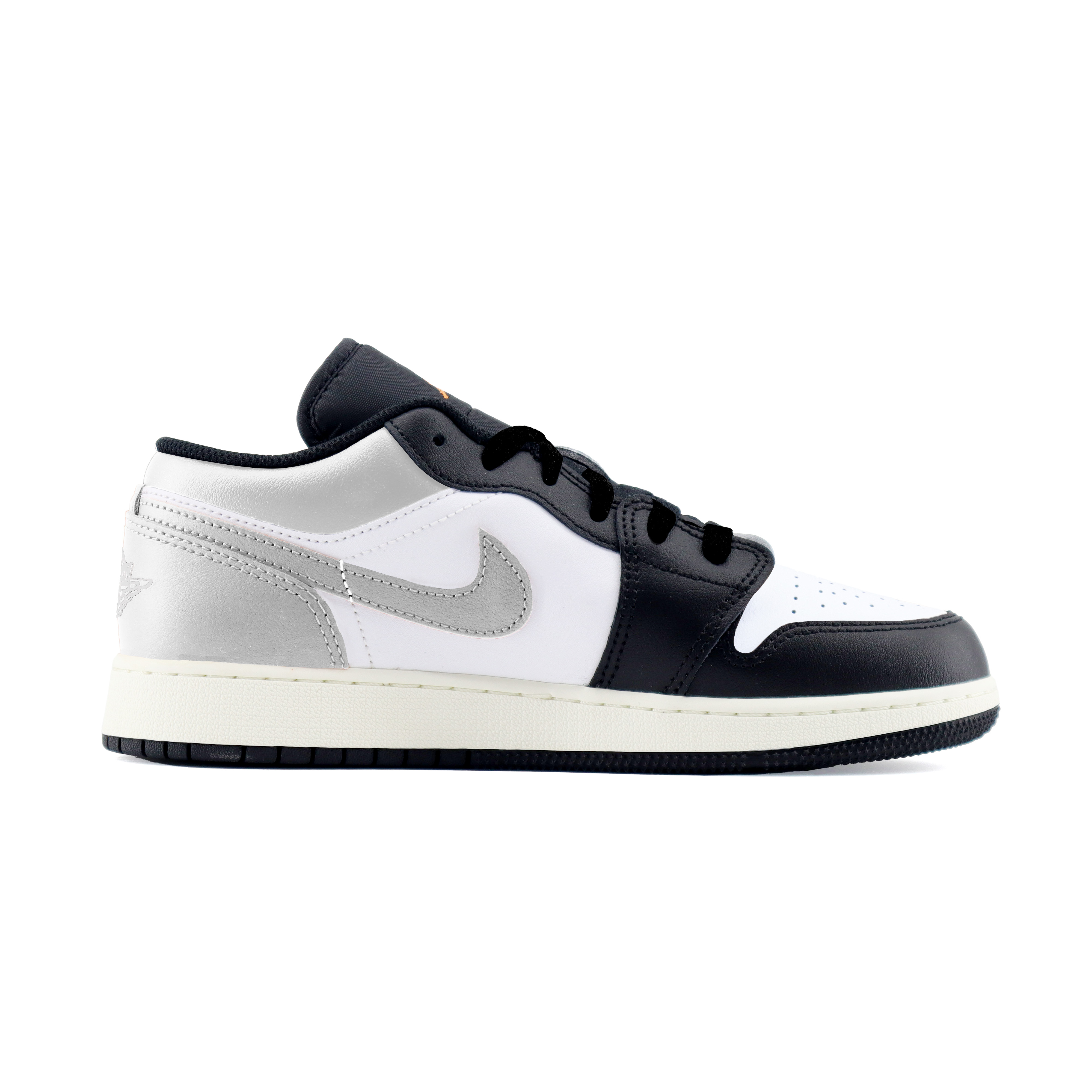 Jordan Air Jordan 1 Abrasion Resistant Low top Vintage Basketball Shoes Unisex Black Silver