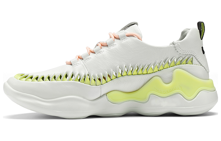 Ecco Jump Dance Cushioning Anti-Slip And Wear-Resistant Coverage Low-Top Casual Shoes Women's Yellow White