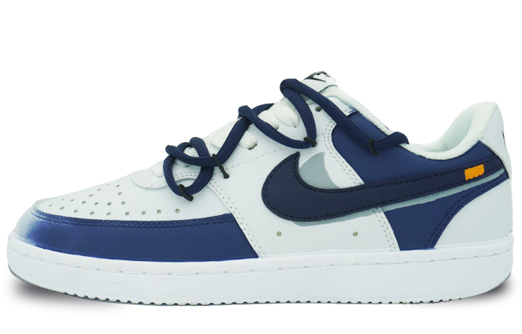 Nike Court Vision 1 Obsidian Low-Top Skateboard Shoes Men's White Blue