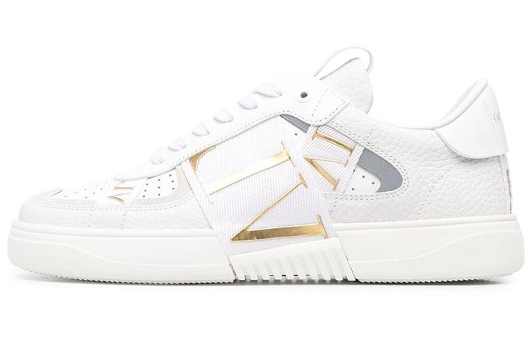 Valentino VL7N GARAVANI Low Top Skateboard Shoes Women's White Gold