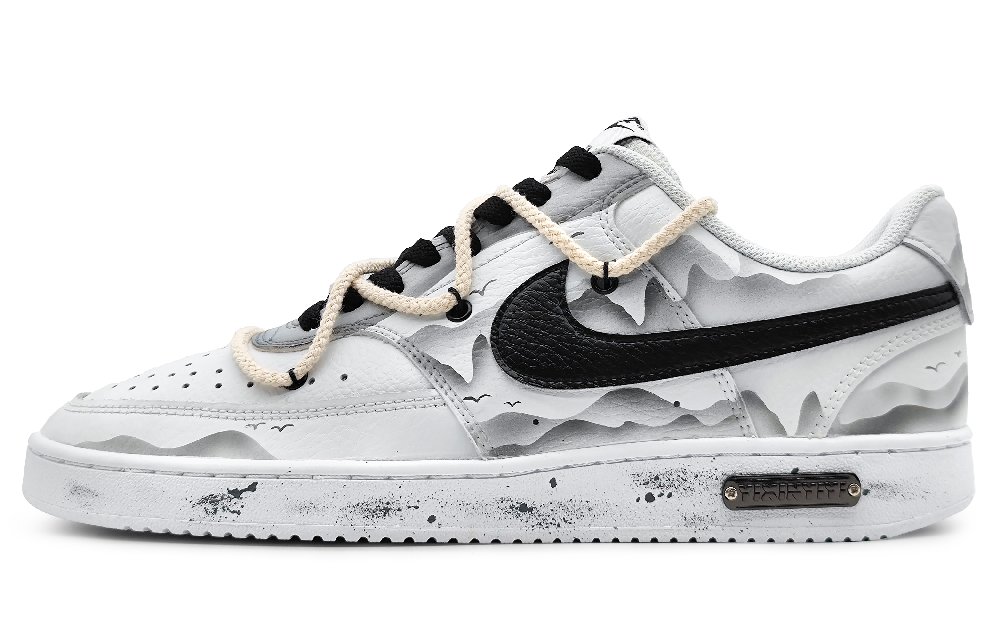 Nike Court Vision 1 Skateboard Shoes Women's Low-Top White/Black