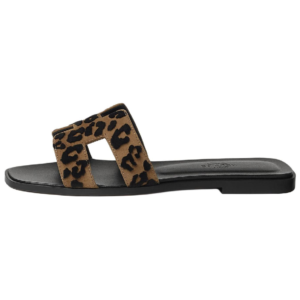 HERMES Oran Slide Slippers Women's Brown