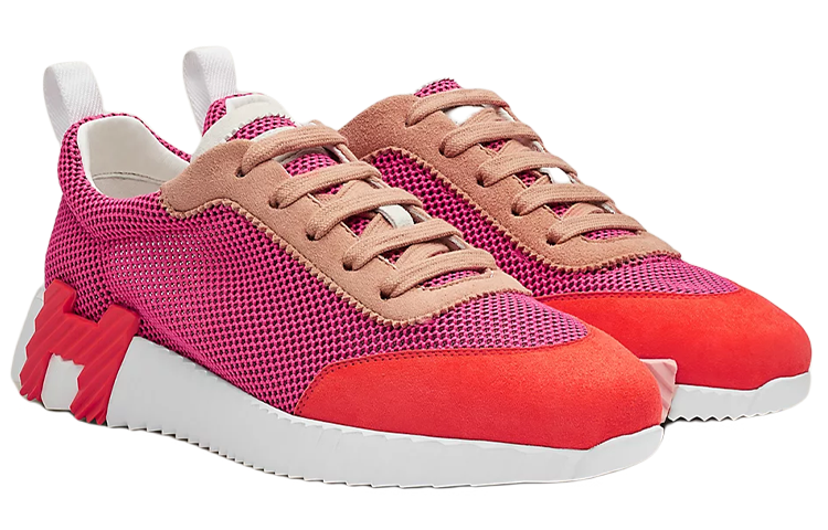 HERMES Bouncing Cushioning, Slip Resistant, Abrasion Resistant, Breathable Low Top Casual Shoes Women's Red