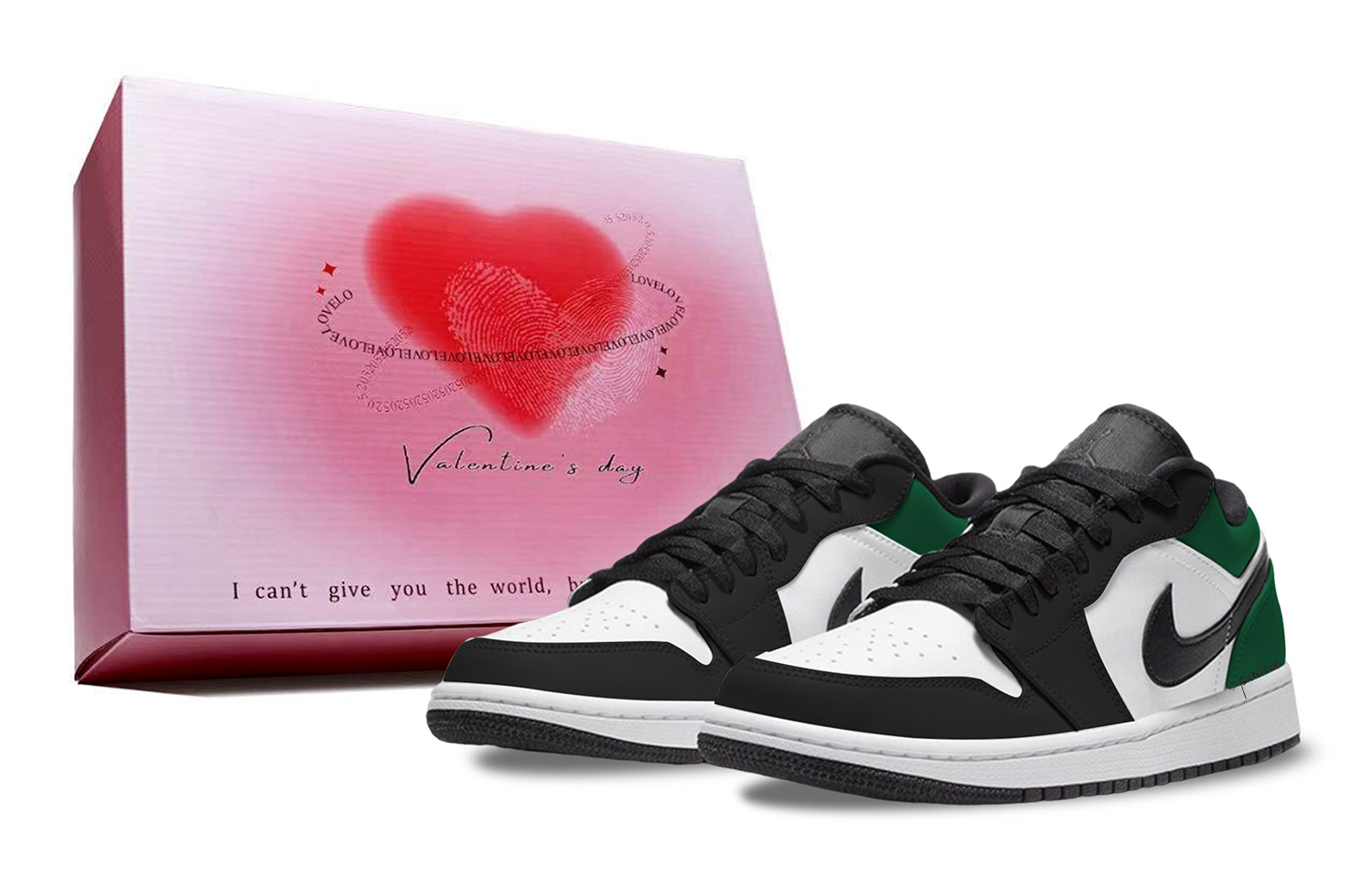 Jordan Air Jordan 1 Vintage Basketball Shoes Unisex Low top Black Green