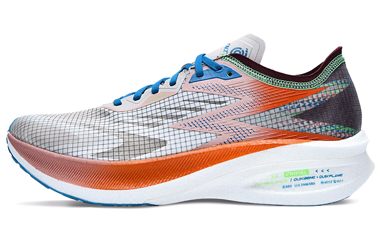 361° Fly Burning Anti-Slip Wear-Resistant Low-Top Running Shoes Men's White Blue