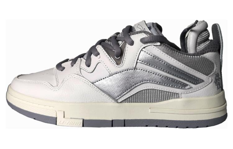 LiNing Wave Pro Low-Top Skateboard Shoes Men's White Gray